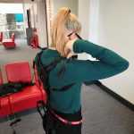 Putting the Harness on first.