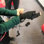 Next was the gloves which connect to the arm sensor
